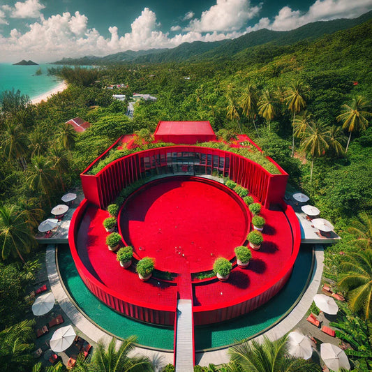 Red Pool AI generated pic for visualisation 